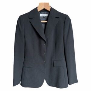 Tahari Arthur S. Levine Women’s Black Pinstripe Suit Blazer Jacket Size 12